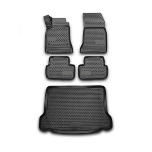 Mercedes GLA Class Floor-Trunk Mats - Omac - SUV KIT 3D - Black - 2015